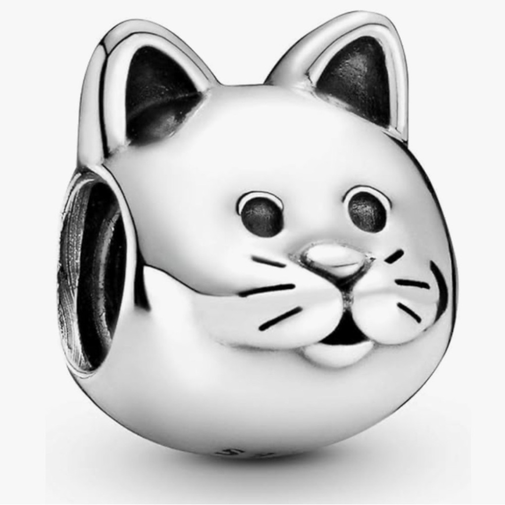Pandora Silver Cat Head Bracelet Charm